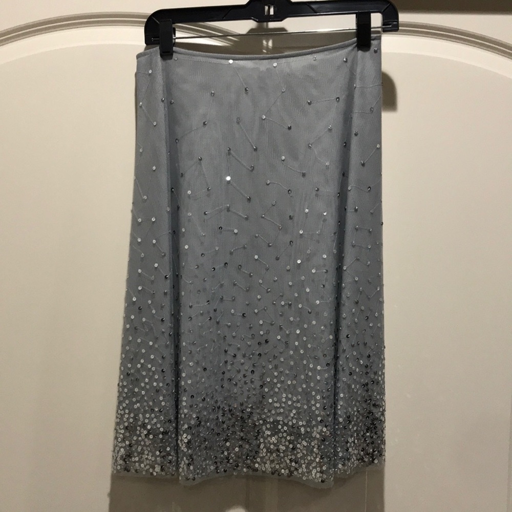 Silver skirt with sequins